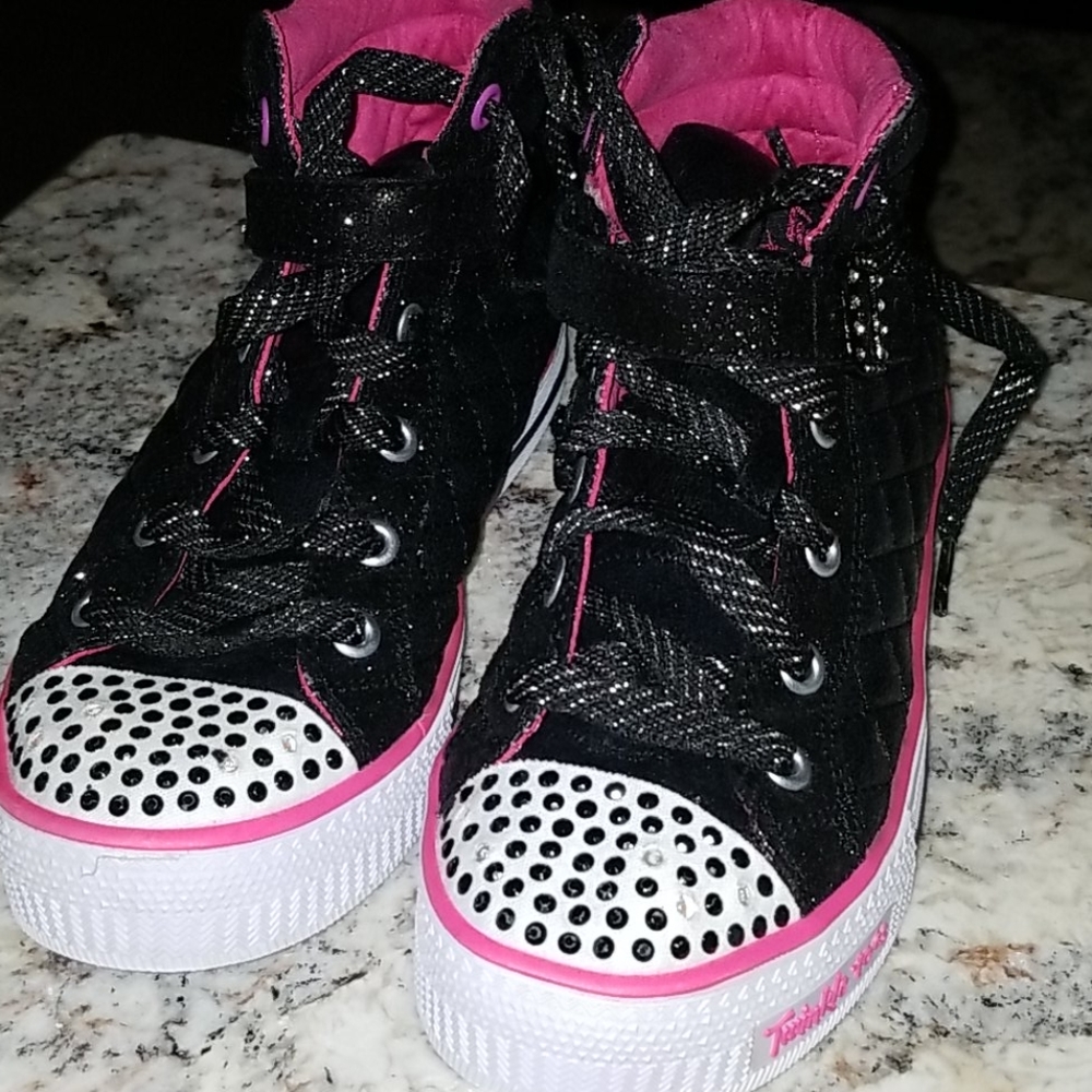 Skechers Sneakers Black/ pink w/lights Size 2.5